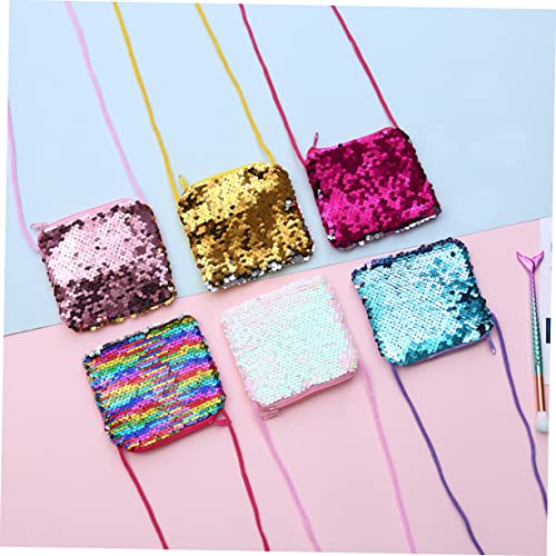 3Pcs Sequins Coin Purse Fashionable Square Handbags for Boys for Jewelry Coins and Small Items Glitter Change Pouch2