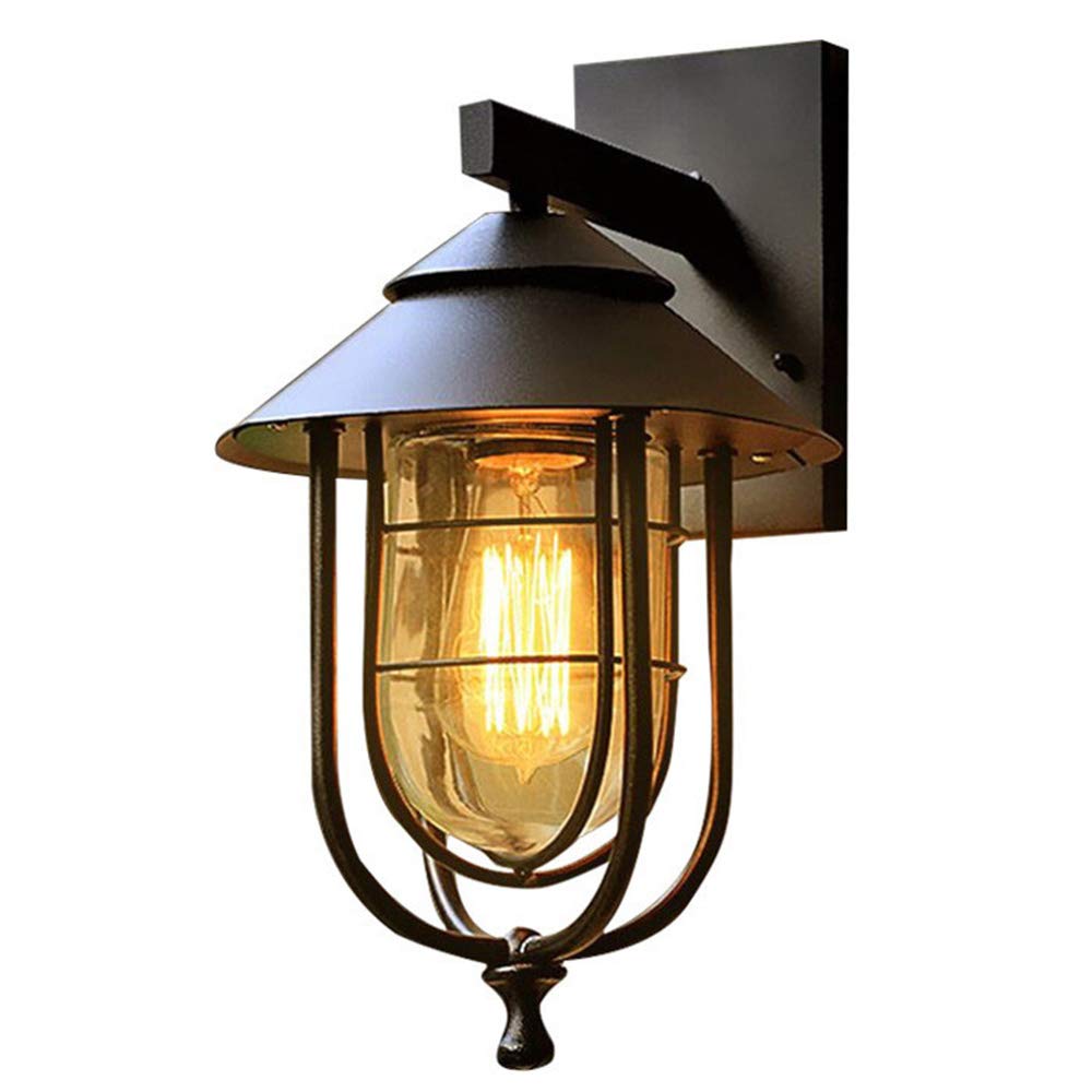 HELCEKOU Vintage Aluminum Outdoor Wall Lamp Waterproof Antique Sconces for Yard and Garden Traditional E27 Nostalgic Light