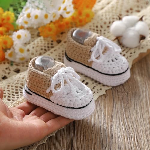mimixiong Baby Booties Crochet Hand Knitting Shoes for Infant Sneakerheads Soft Booties for Newborn Boys and Girls Gift3