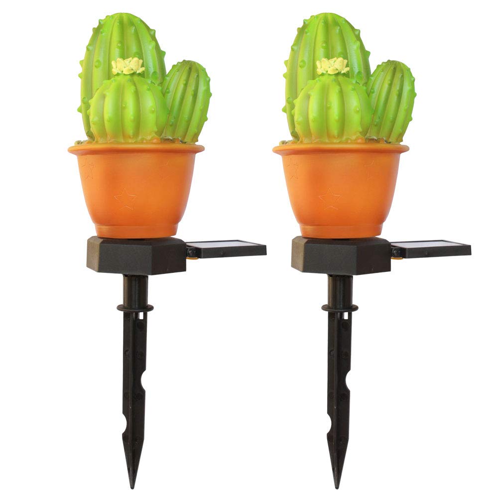 Kaktus-Solarleuchten fr den Auenbereich, wasserdicht,  Solar-Nacht-Lichterkette, Weg, Garten, Hof, Rasen, Gehweg, Dekoration, 2  Stck : Amazon.de: Beleuchtung