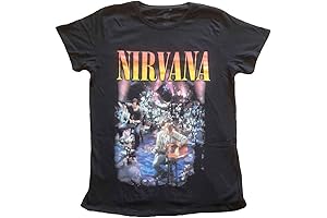 Nirvana T Shirt | Unplugged Photo Band Logo | Official Womens Black | Size L