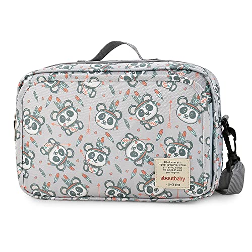 Image of MOMIGO Baby Diaper Caddy Bag - Diaper Caddy Tote Baby Stroller Bag Nursery Storage Bin for Diapers, Wipes & Toys Mini Diaper Bag for Outdoor (Panda)