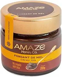 Fondant de Mel com Cacau 70% 200g Amaze Honey Creme de Mel Natural com Cacau, Sem Açúcar Refinado, Clean Label, Fonte de Energia Limpa, Ideal para Pré-Treino, Lanches e Sobremesas