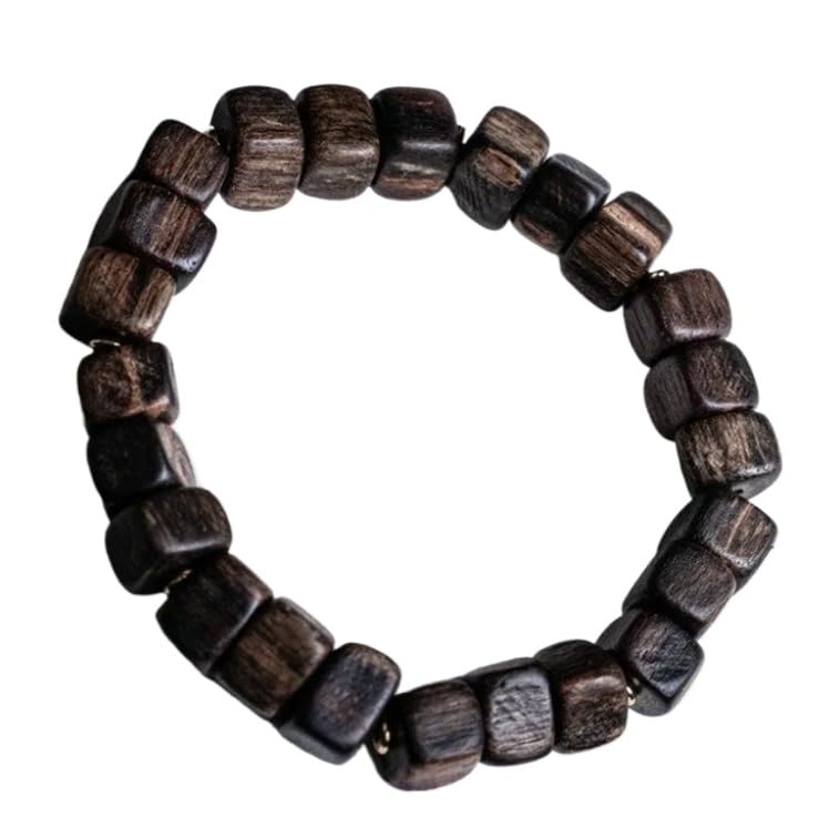 Bracelet bois d'agar naturel cadeau spirituel perles bouddhistes
