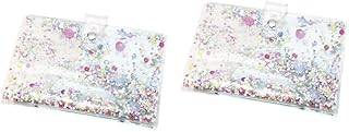 Tofficu 2 peças de substituição pasta pasta glitter caderno envelopes transparentes pastas de folhas soltas protetor de capa de fichário capa de PVC fichário folha solta fichário substituível planejador capas pastas