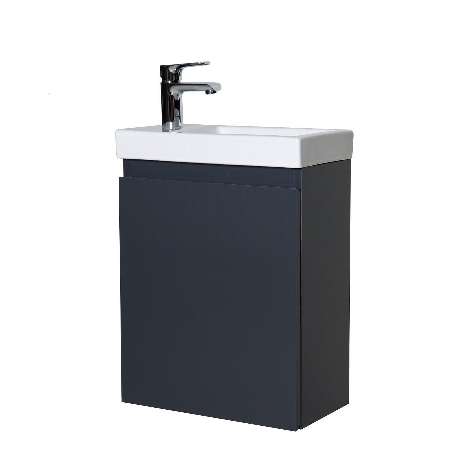 Mueble lavamanos L41 x H53 Gris Lisa