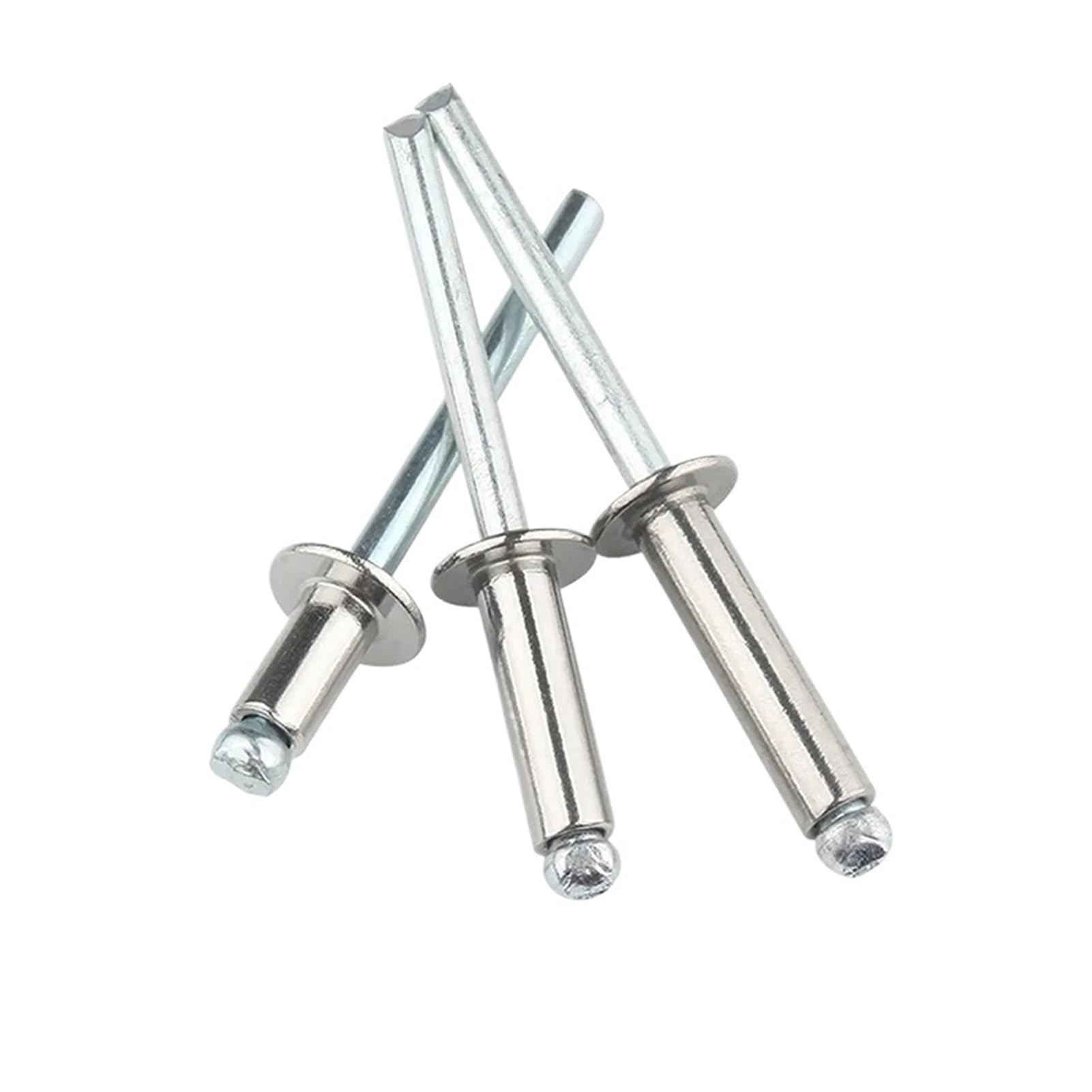 remaches ciegos, Remaches ciegos 30-50 piezas Mandril de acero con cabeza cúpula aluminio M2.4 M3.2 M4 .8 Clavo escape 12 mm(M2.4 (50pcs),12mm)
