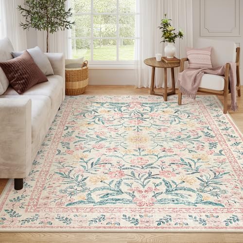 Wonnitar 8 x 10 Area Rugs for Living Room, Boho Large Washable Be...