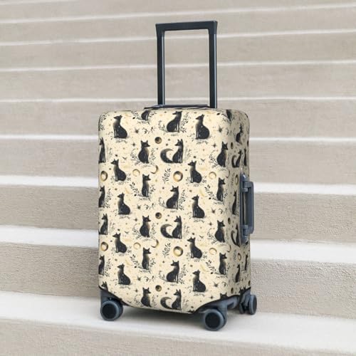 Foxes Moonlight Print Travel Luggage Covers, Washable Suitcase Covers Protector for Luggage 18-32 Inch High Elasticity 6