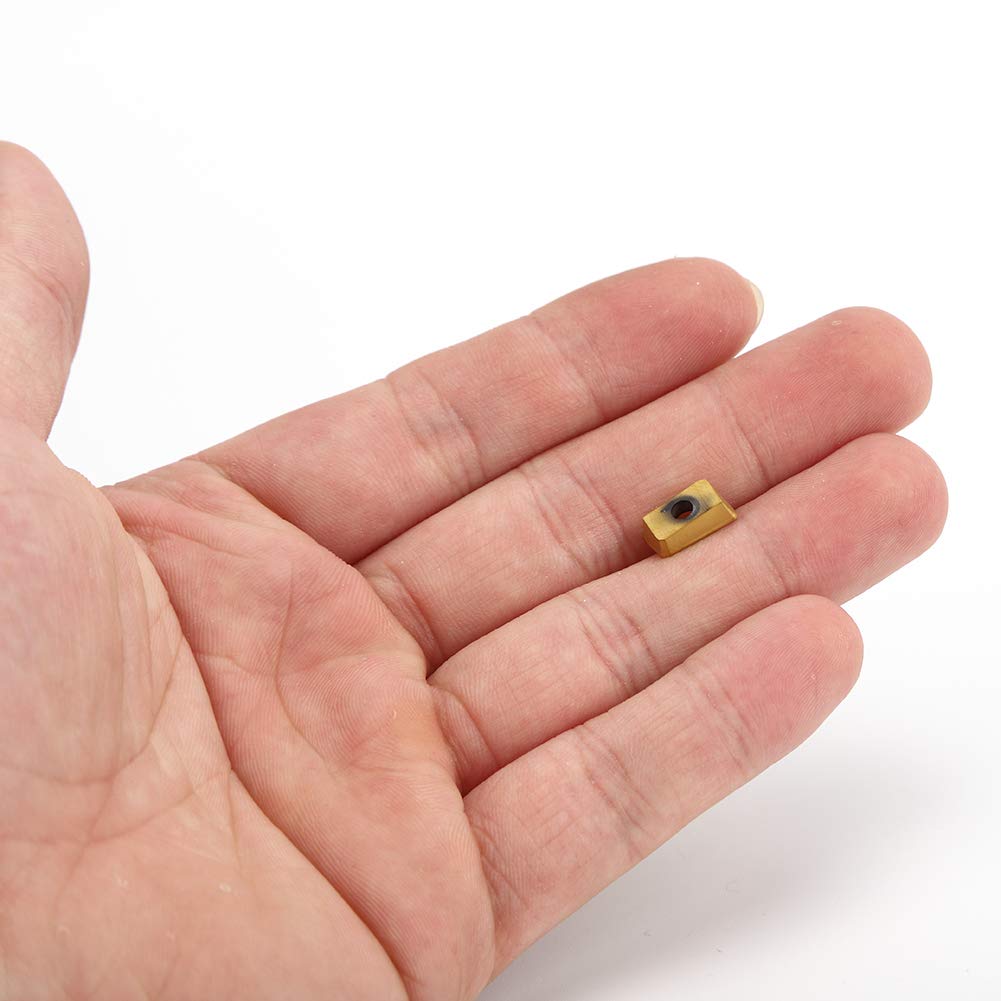 10Pcs Cemented Carbide Insert Knife Cemented Carbide Milling Insert Hardened Version CNC Cemented Carbide Insert for Apmt1135, Drilling Inserts