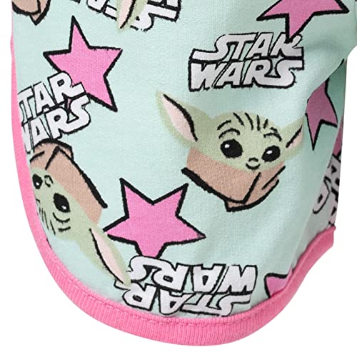 Image of STAR WARS The Mandalorian Grogu Girls T-Shirt and French Terry Shorts Outfit Set Toddler to Big Kid Sizes (4-14-16)