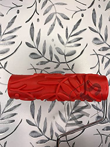 YMS Leaf Pattern Rubber Roller with Handle, DIY Painting Tool Household Wall Art for Home Decoration (7 inch, Blue/Red) (B09HL8788W) Amazon Price History, Amazon Price Tracker