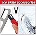 Sinbana 3pcs Ice Skate Maintenance Kit, Including Ice Skate Sharpener Shoe Lace Tightener & Toe Pick Guard Lace Tightening Blade Sharpening Tool Accessories for Hockey & Figure Skating