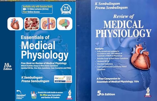Image of Essentials of Medical Physiology By K Sembulingam & Prema Sembulingam - Free Book on Review of Medical Physiology - New 10th Edition 2024 - 25