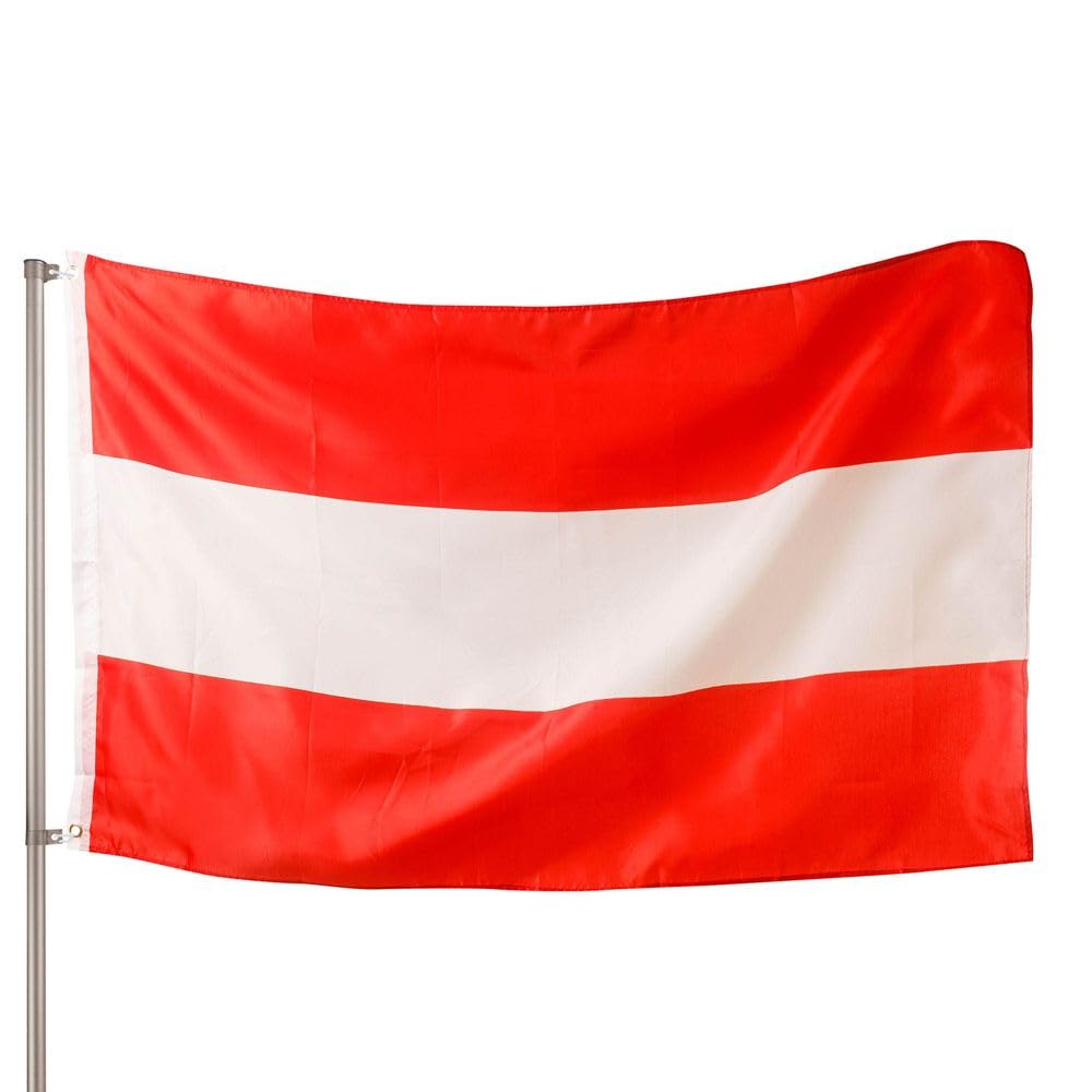 PHENO FLAGS Premium Austria flag 90x150 cm, extremely weather-resistant flag, metal eyelets and special sealing technology
