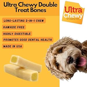 Ultra-Chewy-Double-Treat-Bones-Dog-Treats-Made-in-The-USA-Healthy-Treats-Easy-to-Digest-Promotes-Dental-Health-Assorted-Flavors-2-Packs9-Bones-Per-Pack - Cucciolini Doodles   Ultra-Chewy-Double-Treat-Bones-Dog-Treats-Made-in-The-USA-Healthy-Treats-Easy-to-Digest-Promotes-Dental-Health-Assorted-Flavors-2-Packs9-Bones-Per-Pack