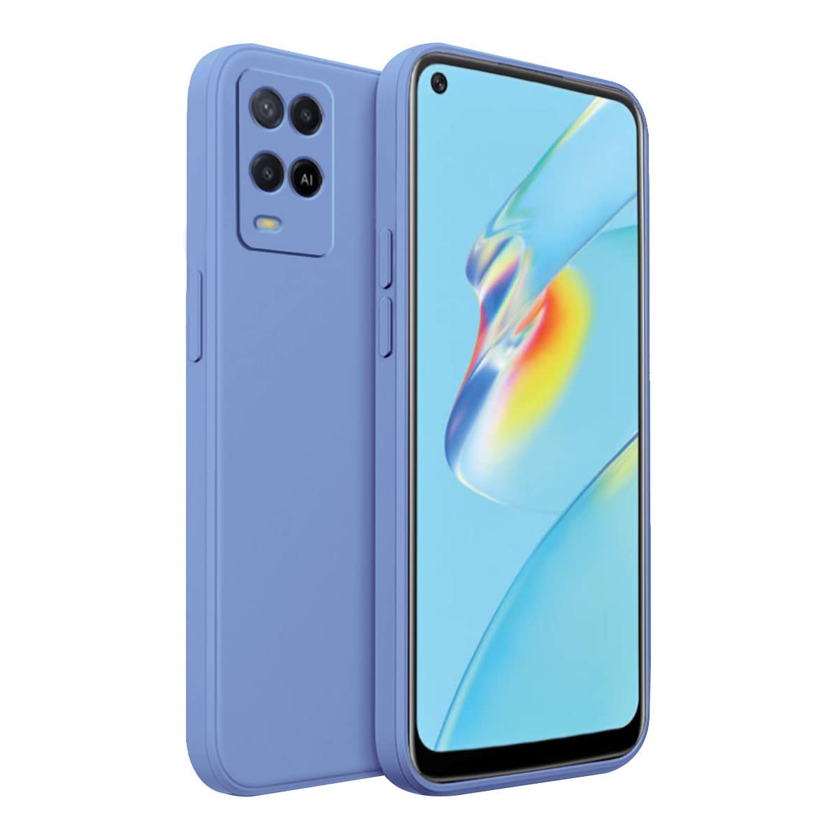 LIRAMARK Silicone Soft Back Cover Case for Oppo A54 4G (Silicone Blue) (B0BBVDKX3P) Amazon Price History, Amazon Price Tracker