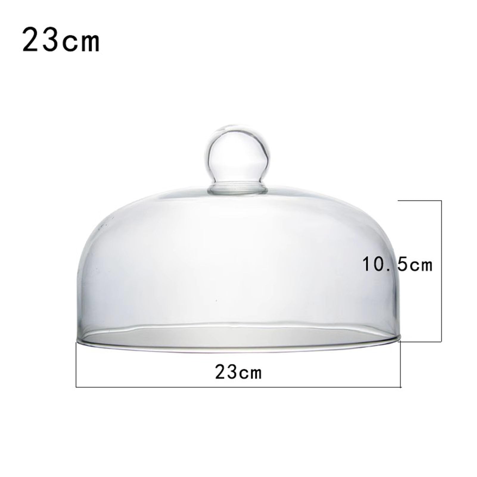 Campana De Cristal Transparente para Tartas, Pasteles Y Postres Protege Y Exhibe Tus Creaciones En La Encimera De La Cocina Elegante Bandeja para Servir,23cm