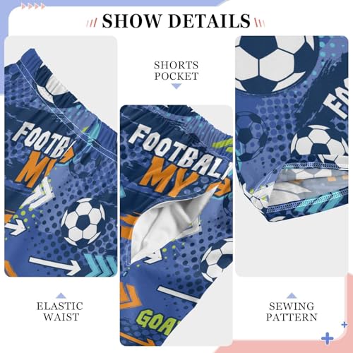 ZZKKO Cartoon Football Sport Boys Pants for Kids Jogger Pants with Pockets S-XL4