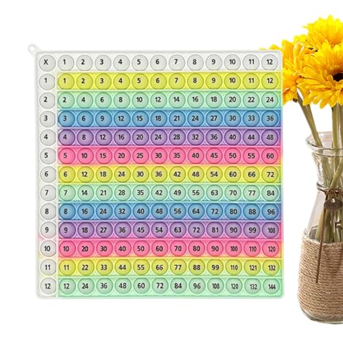Generisch Multiplikationsspiel - Druck Bildungsspiele,Silikon Regenbogen Mathe Tabelle Spiel | Für Kleinkinder Mädchen Schüler Grundschule Vorschule Schule Zuhause Reisen Klassenzimmer