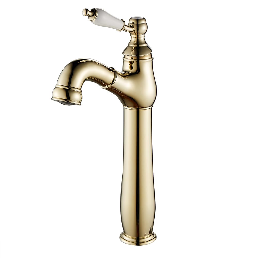 Robinet lavabo laiton antique avec jet extractible pratique au quotidien