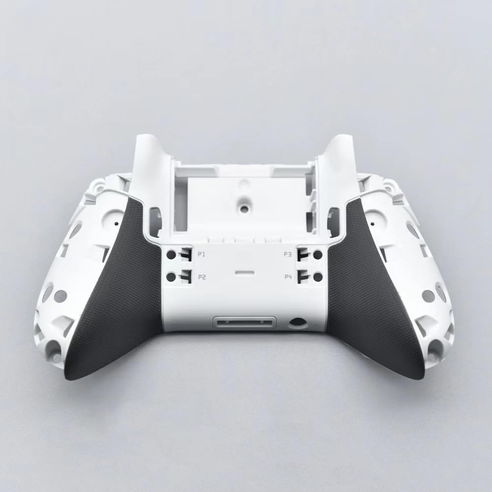 Kit de Carcasa Completa de Repuesto para Xbox One Elite 1er Mando - Incluye Cubierta de Cáscara Marco Central Rieles Laterales Botones ABXY Parachoques LB RB Accesorios (Blanco)