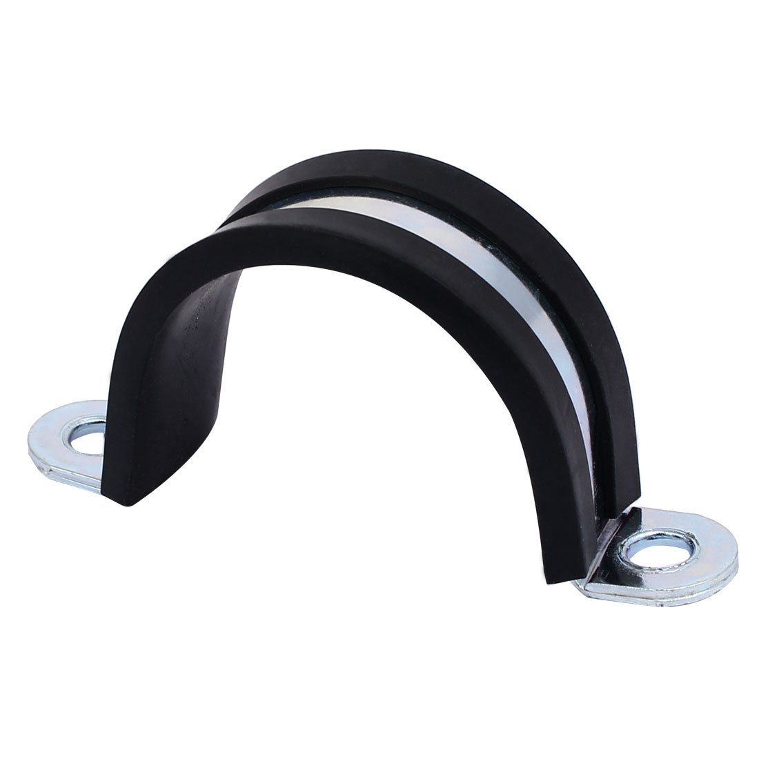 Aexit M35 EPDM Clamps Rubber Lined U Shaped Pipe Tube Strap Clamps Clips Strap Clamps Fasteners 3pcs