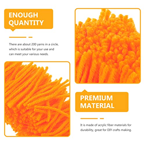 Image of EXCEART Latch Hook Rug Yarn 10 Rolls Acrylic Fiber Craft Orange DIY Latch Hook for Rug Making Carpet Cushion Home Decoration