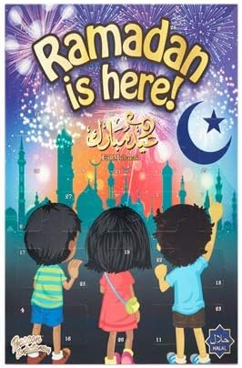 Ramadan Advent Calendar Chocolate Halal Countdown 100 Grams Eid Mubarak for Children Kids