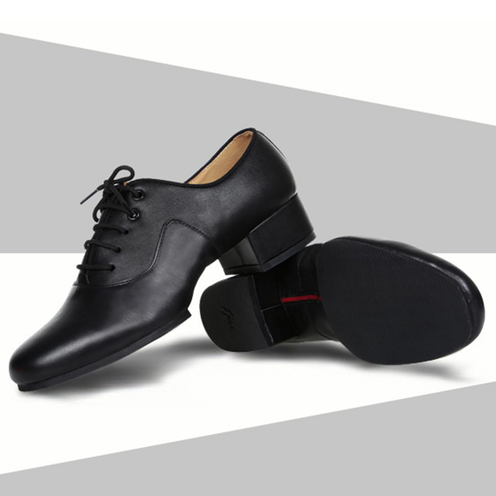 Scarpe da Tip Tap Uomo,Uomini Ballroom Sneakers,Scarpe Ballo Latino Uomo Stringate Tango,Assorbimento Dell'Umidità,Adatto per Latino,Salsa,Tango,Jazz,Moderno