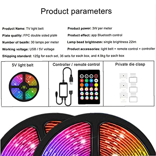 Draadloze Led Tv Achterlicht 60 Led's Waterdichte Romote Control Rgb Strip Light 2m, Binnenverlichting - Image 3