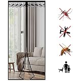 esafio Cortina Mosquitera Magnética para Puertas, 120x 240 cm Cortinas Mosquiteras para Puertas, Cortina de Protección contra Insectos para la Puerta del Balcón de la Sala de Estar (80*200cm)