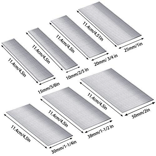 1400 Piece Brad Nails - 18 Gauge Finishing Nails for Molding, Cabinetry & Assembly - Sizes: 2/5", "5/8", "3/4", "1", "1-1/4", "1-1/2", "2 Inch - Image 2