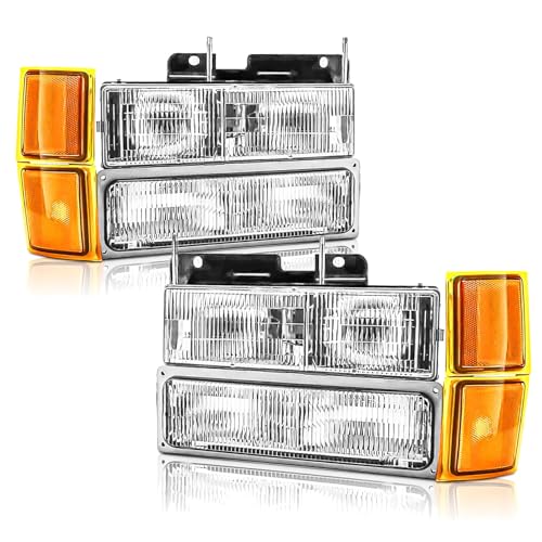 Headlights Assembly Compatible With 1994 1995 1996 1997 1998 OBS Chevy Silverado C/K 1500 2500 3500...