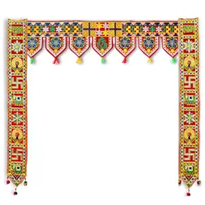 Hanumante Enterprise Toran Bandarwal & Traditional Door Hanging for Home Decor(1 Toran + 2 Door Hanging,35.5 Inches - 35.5 Inches)