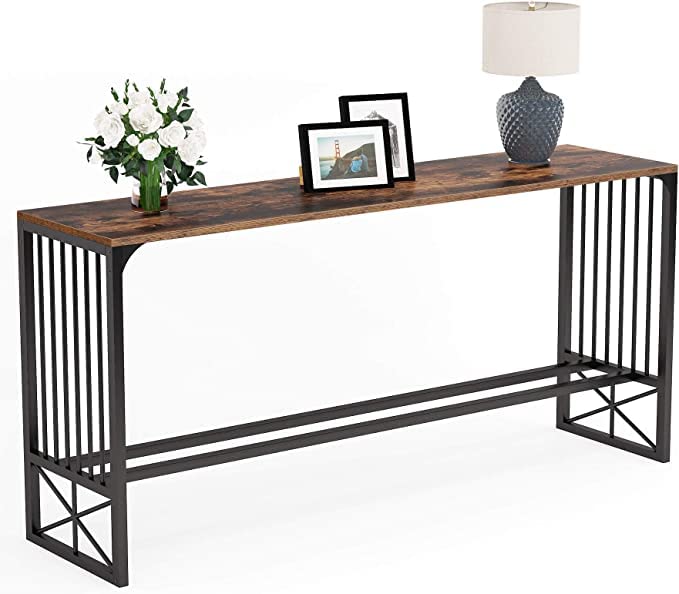 TEKAVO Extra Long Console Table Behind Sofa Couch, 180 CM Narrow