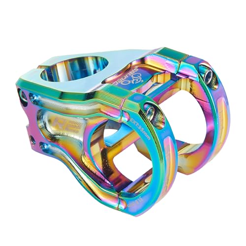 SRUOEC 31.8 * 28.6mm Bike Stems, Mountain Bike Stem, 35mm Short Stems for Most Bicycle, Road Bike, Downhill Bike, MTB, BMX (Aluminum Alloy, Oil Slick)