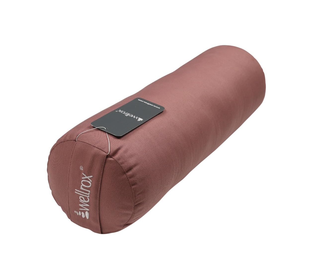 Yoga Round Bolster Pillow, Yoga Bolster for Restorative Yoga - 100% Indian Cotton Cover, Firmness & Stability - Yoga Pillow for Hip Opening Poses and Meditation, Washable Cover