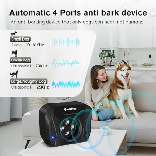 Anti Bell Gerät Hunde, 33FT Auto Antibell Ultraschall Gerät, Hunde Bellen Stoppen mit 3 Modi, Wiederaufladbares Antibell für Hunde, Sichere Ultraschall Gegen Bellen für Kleine und Große Hunde