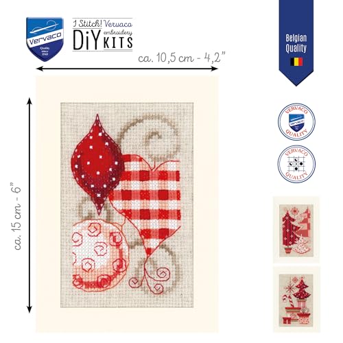 Image of Vervaco Greeting Card kit Christmas Motifs Set of 3