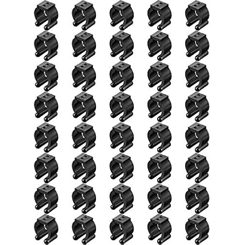 Skylety 40 Pieces Fishing Rod Clips Billiards Cue Clip Holders Fishing Pole Rod Holder Clips Snooker Cue Locating Clips for Fishing Rod Billiards Cue Snooker Cue Cover