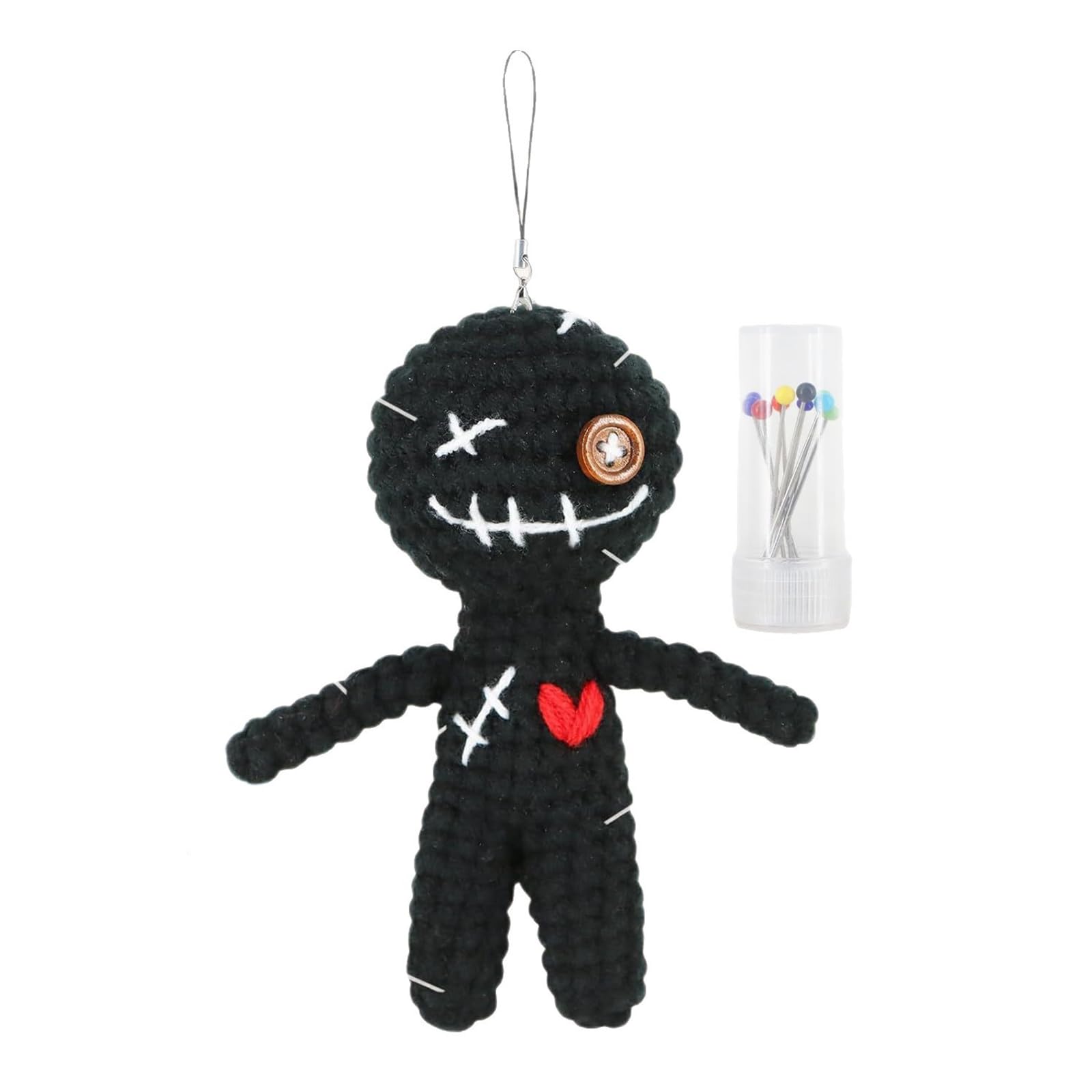 Voodoo Doll, Creepy Doll for Stress Relief, Office Desk Decoration, Party Favours, 12 cm Positive Voodoo Doll, Black Doll for Gifting and Emotional Support, Amusing Black Dolls for Various Occasions