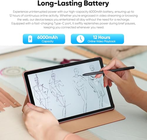 10.1 inch Tablet, 12(6+6) GB RAM+128GB ROM+1TGB Expandable | Android 12, 2024 New, Octa-Core CPU, Computer Tablets PC, 1920 * 1200 FHD IPS Screen, 5+13MP Dual Camera - Image 6