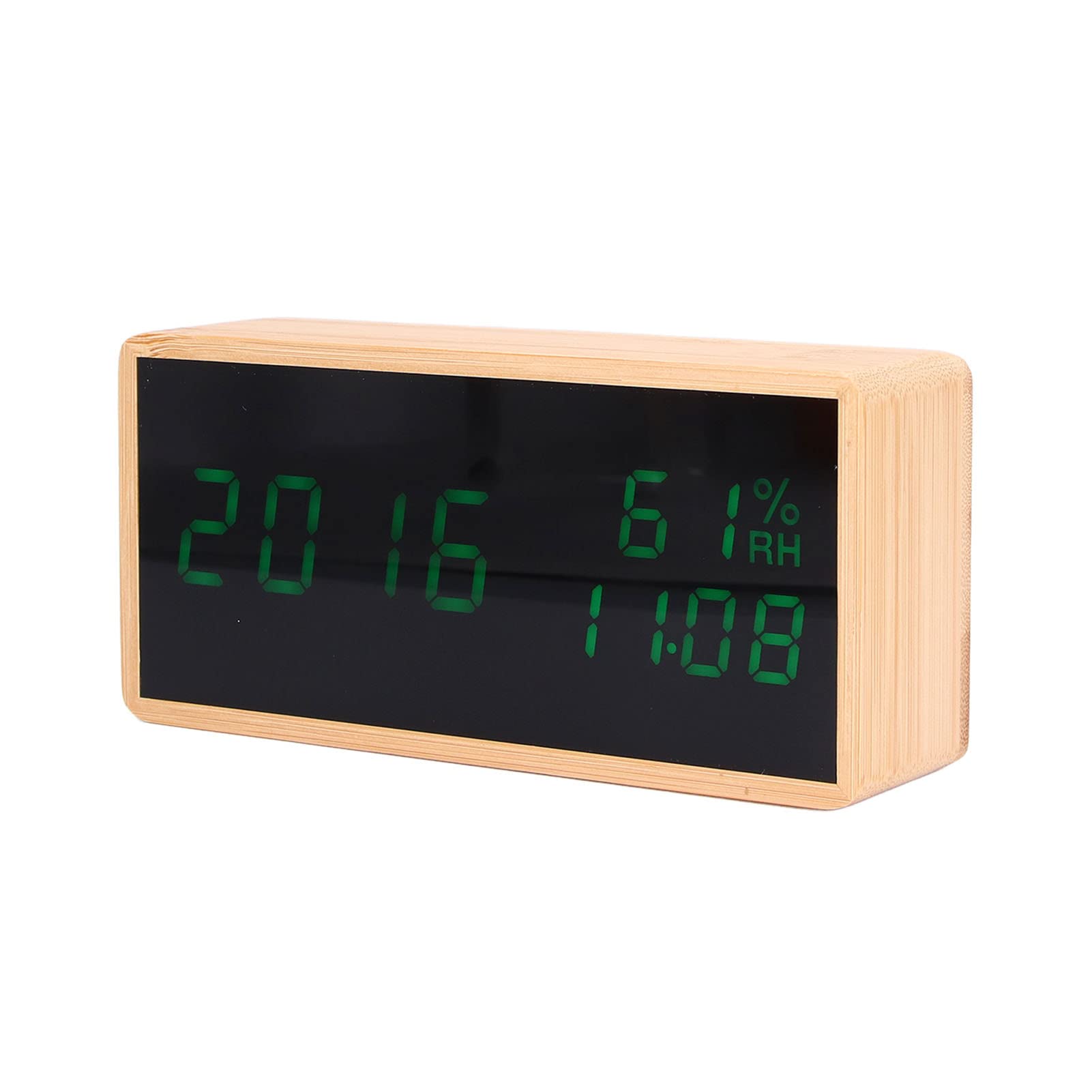 0 Despertador, Despertador para Dormitorio, Reloj Electrónico Temperatura Humedad LED Reloj Digital Control De Sonido Despertador, Funciona con Pilas Regalo de San Valentín