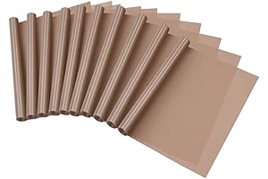 Selizo 10 Pack Heat Press Teflon Sheet Non Stick for Cricut EasyPress