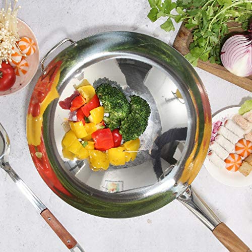 Wok tradicional chino acero inoxidable 34 cm miniatura 2