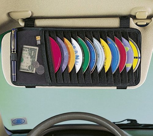 Case Logic Wizjor CD na 12 płyt CD (kieszeń na osłonę przeciwsłoneczną), kolor czarny