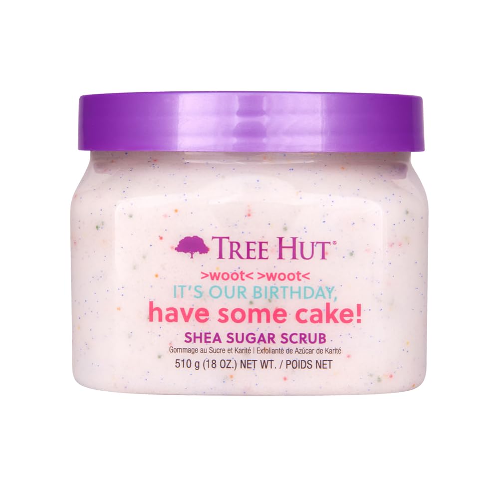 Tree Hut Shea Sugar Scrub, Exfoliating Body Scrub Removes Dead, Dry Skin for a Soft & Hydrated Feel, Nourishing Essential Body Care, 18 fl oz.