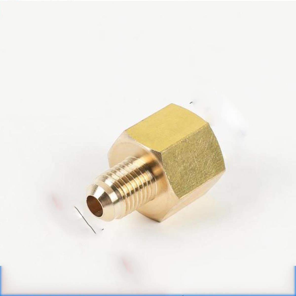 4 Écrous-Raccords Évasés 1/4 Pouce Laiton - Pour Conduites Réfrigérant Climatisation