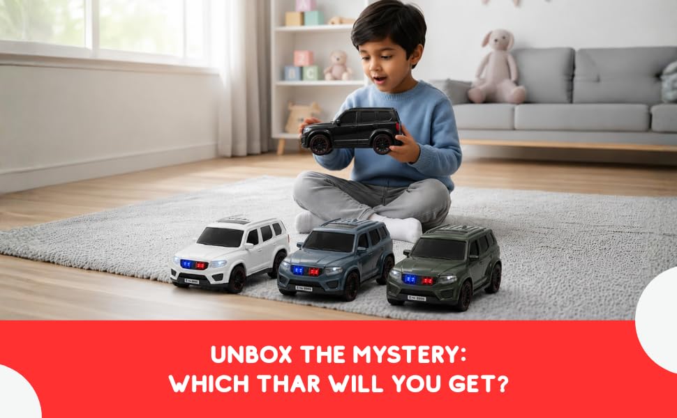 Image of Scorpio-N RC Police SUV Car Toy (Plastic) 1:18 Scale with Smoke Function, LED Headlights, Police Siren, 2.4GHz Remote, 1:18 Scale, Type-C Rechargeable, for Kids 4 Years and Above